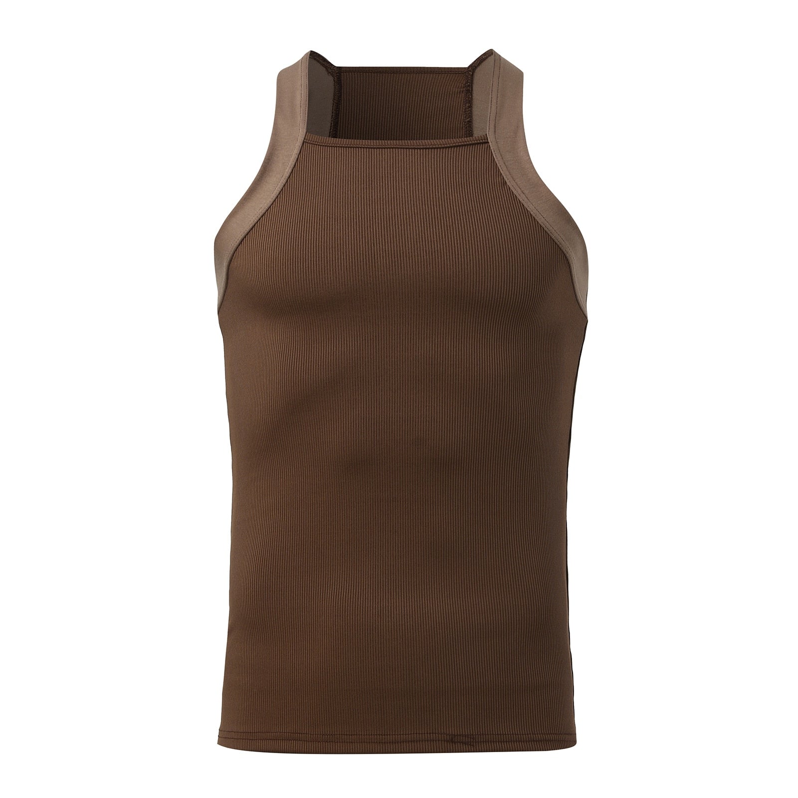 Riolio Men Fashion Tank Tops Solid Color O-neck Sleeveless Skinny Gym Streetwear Casual Vests Party Men Luxury Clothing S-4XL