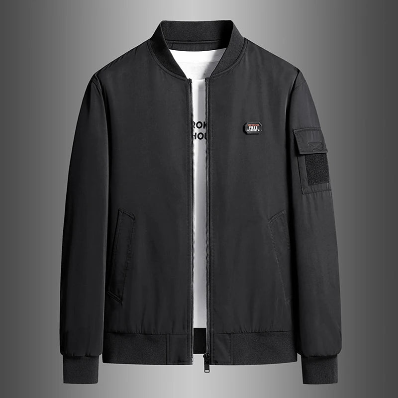 Riolio Men's Jacket Outdoors New Spring Autumn Baseball Jacket Cotton Thickened Warm Men's Jacket Casual Trendy Jacket Quality Blazer