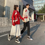 Riolio Autumn Winter Sweaters for Men and Women Couple Ugly Sweaters Korean Fashion Top Christmas New Year Pullovers Streetwear