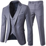Riolio Business Suit Jacket Coat Blazers Trousers Waistcoat Men Wedding Three Pieces Pants Vest Large Size Professional Dress 3 Pcs Set