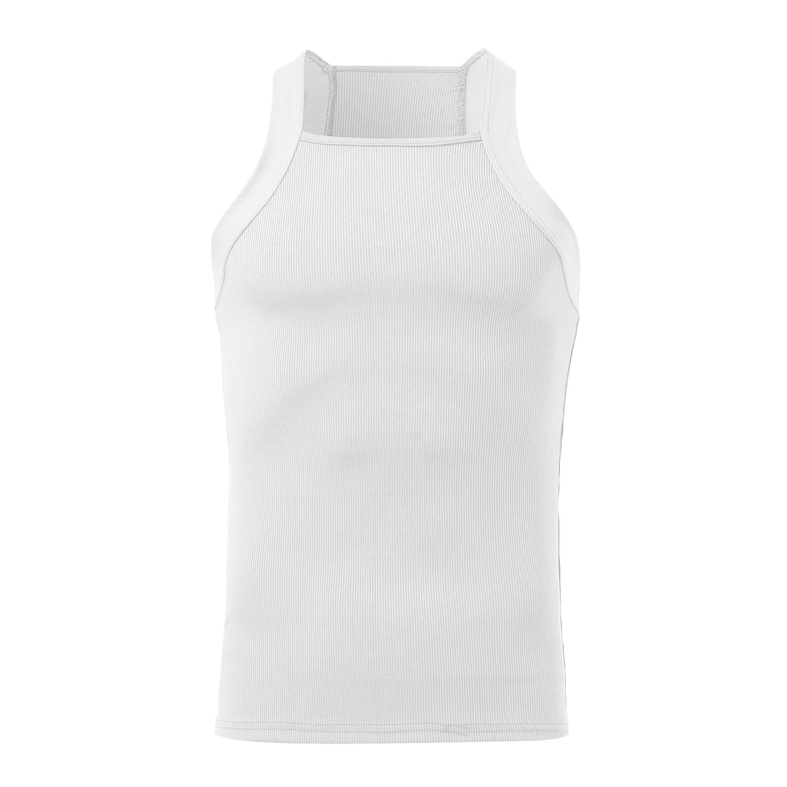 Riolio Men Fashion Tank Tops Solid Color O-neck Sleeveless Skinny Gym Streetwear Casual Vests Party Men Luxury Clothing S-4XL
