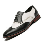 Riolio Men Dress Shoes Handmade Brogue Style Paty Leather Wedding Shoes Men Flats Leather Oxfords Formal Shoes Loafers Party Flats