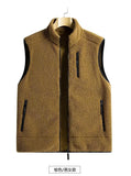 Riolio Outdoor Sleeveless Coats Vests Male Warm Cotton Waistcoat Autumn Jackets Thick Vests Man Classic  Lamb Cashmere Men Fleece Vest