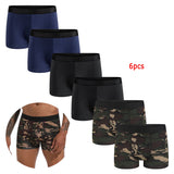 Riolio 6pcs Pack Men Panties Cotton Underwear Male Brand Boxer And Underpants For Homme Luxury Set Shorts Box Slip Kit