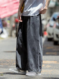 Riolio Men Jeans Wide Leg Denim Cargo jean pants Loose Straight Baggy Men's Jeans hip hop Streetwear Skateboard Neutral denim Trousers