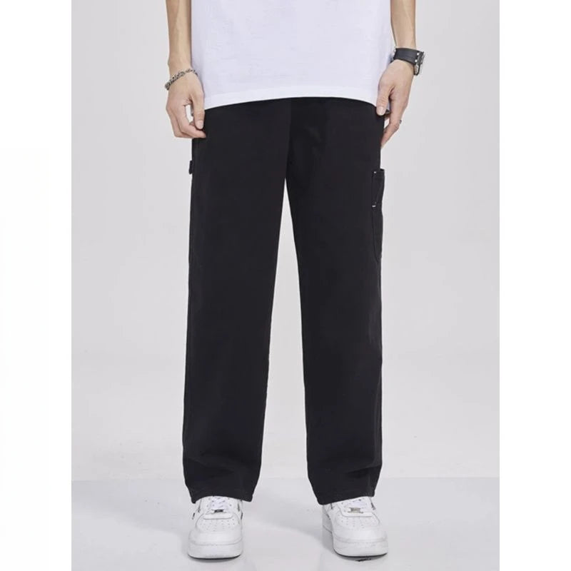 Riolio American High Street Work Pants Spring Autumn New Men's Trousers Straight Japanese Fashion Trend Retro Casual Work Pants Chic