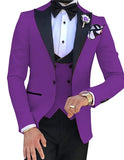Riolio prom suit Men 3 Pieces Suits For Men Custom Made Groom Groomsmen Tuxedos Wedding Men Suit Terno Masculino(Jacket+Pant+Vest)