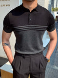 Riolio Summer Men Fashion Polo Shirts Short Sleeve Turn-down Collar Patchwork Casual Polos Mens Clothing Male Tops Pullover Streetwear