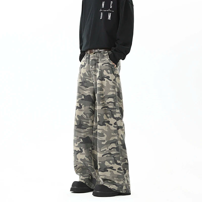 Riolio Summer Outdoor Casual Pants men Camouflage Straight Leg Breathable Comfort Travel Hiking Military Jogger Streetwear man Trousers