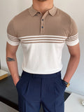 Riolio Summer Men Fashion Polo Shirts Short Sleeve Turn-down Collar Patchwork Casual Polos Mens Clothing Male Tops Pullover Streetwear
