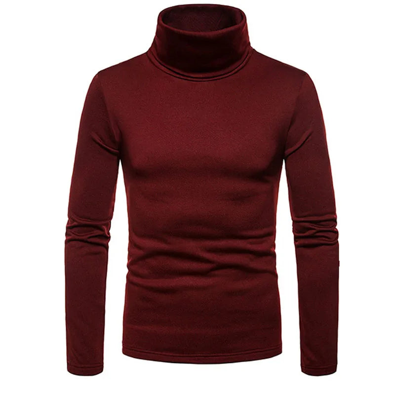 Riolio Man Thermal Turtleneck Casual Sleepwear Shirt S-2XL Sleeve Long Slim Coat 5colors Basic Sweater Bottom Winter