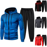Riolio Mens Tracksuits Men's Clothing Men Sets Hoodie Set Zipper Sweatshirt Casual Sport Sweatpants Man Sweat Suit Set Running