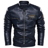 Riolio Men Outerwear Leather Moto Jacket Trend Brand Men's New Clothing Men Fashion Leather Jacket Streetwear Blazer Casual Jackets