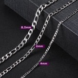 Riolio My Shape Basic Cuban Chain Necklaces for Men Women Punk Figaro Box Curb Chain Chokers Lobster Clasp Fashion Male Jewelry Collar