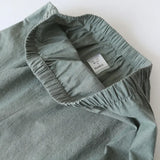 Riolio Spring/Autumn Japanese Kimono Mens Pajamas Men Sleepwear Male Thin Ninth Sleeve Lace-Up Top + Pants Loose Two-piece Homewear