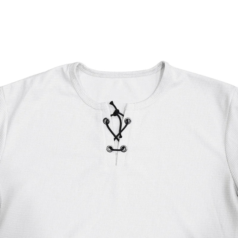 Riolio 2025 Summer Simplicity Men's Suit Loose Walf Checks Fabric Breathable Comfort and Casual Short Sleeve Shorts Two-Piece Suit