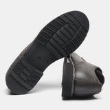 Riolio Genuine Leather Men Derby Shoes Ultralight Comfortable Fashion Men Casual Shoes Black Men Leather Shoe