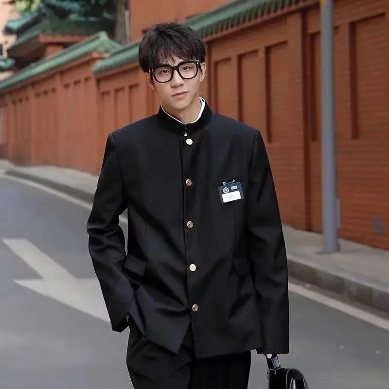 Riolio Japanese Style School Uniform Dk Blazers Men's Western-style Suit Streetwear High Coolness Fashion Matching Explosion Streetsuit