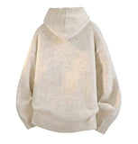 Riolio American-style autumn/winter streetwear unisex trendy hooded knit sweaters for couples with loose-fit retro Harajuku casual tops