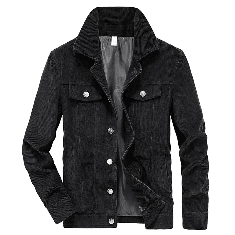 Riolio Wellsome Men's Streetwear Motorcycle Corduroy Coats Winter Bomber Jackets Men's Windbreaker Multi-pocket Cotton Cargo Parkas