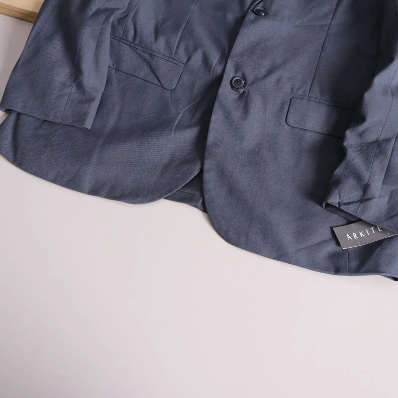 Riolio  Silk Casual Single-Breasted Men's Suit Jaet Breathable Two-Button Spring Faion Ci Sle Thin Spring Season