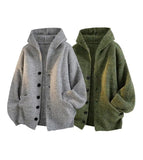 Riolio American-style autumn/winter streetwear unisex trendy hooded knit sweaters for couples with loose-fit retro Harajuku casual tops