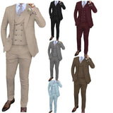 Riolio prom outfits for guys Men's Slim-fit Three-piece Suit,Three-piece Set of Vest, Blazer and Trousers, Ideal for Weddings, Business and Formal Occasions