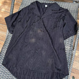 Riolio Summer Men's Clothing Light Luxury Jacquarded Suit Collar Shirts Streetwear Button-down Short Sleeve Retro Leisure Fashion M-3XL