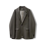 Riolio Simple Button Wooolen Coat Casual Wool Suit Jacket Men's Autumn Winter American High-end Business Casual Thick Wool Suit Top