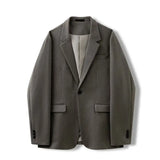 Riolio Simple Button Wooolen Coat Casual Wool Suit Jacket Men's Autumn Winter American High-end Business Casual Thick Wool Suit Top