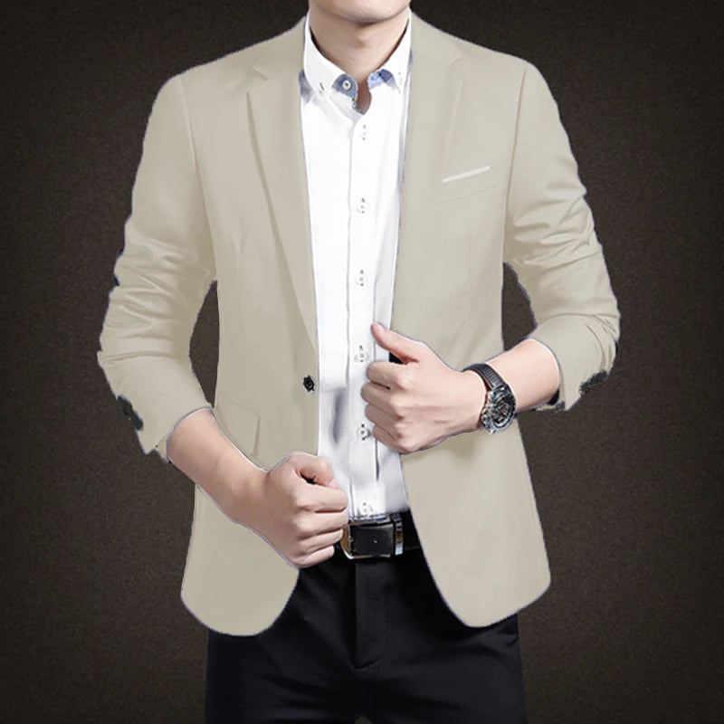 Riolio prom suit New Arrival Luxury Men Blazer New Spring Fashion Brand Slim Fit Men Suit Terno Male Business Jackets Coat