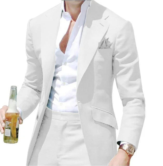 Riolio suit fashion Costumes Pour Hommes Peak Collar Men Suits Notched Green Slim Fit Blazers Jackets Pants 2PCS Causal Business Wedding Groom Wear
