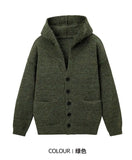 Riolio American-style autumn/winter streetwear unisex trendy hooded knit sweaters for couples with loose-fit retro Harajuku casual tops