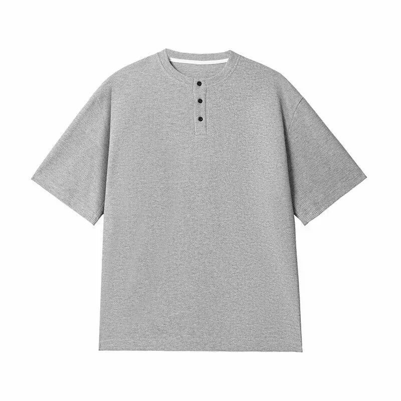 Riolio Summer Short Sleeved T-shirt Men White Checkered T Shirt Men Streetwear Korean Loose Round Neck T Shirt Mens Top Large Size 4XL