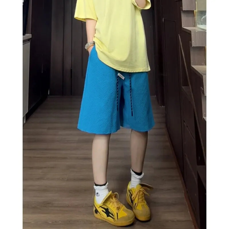 Riolio Summer Shorts Men Fashion Black Casual Shorts Men Streetwear Loose Blue Beach Shorts Mens Bermuda Shorts Large Size 4XL