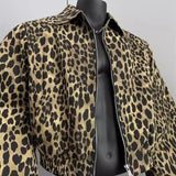 Riolio American Retro Leopard Print Jacket Men's Korean Style Style High-end Handsome Short Jacket Trendy High Street Style Denim Top