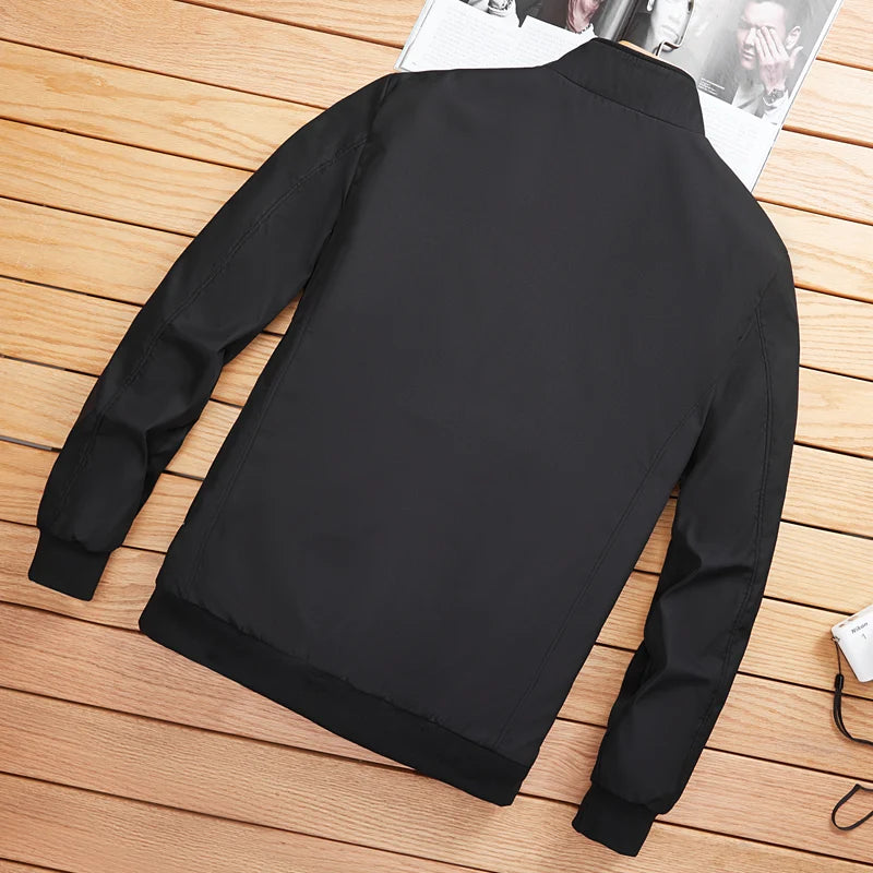 Riolio Winter New Men's Bomber Zipper Jacket Male Casual Streetwear Hip Hop Slim Fit Pilot Coat Men Clothing Plus Size 5XL