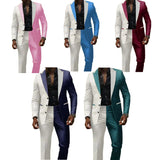 Riolio prom outfits for guys Two Color Panels for A  Men's Suits,Tailor-made Suits,2 Pieces Blazer and Pants Set,Single Breasted,for Summer Beach,Groomsmen