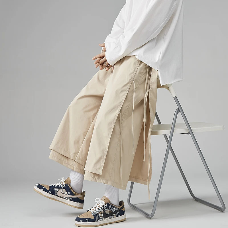 Riolio Mens Harem Joggers Men Cargo Pants Loose Hip Hop Casual Trousers Fashion Men Woman Calf-Length Pants Streetwear