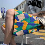Riolio Summer Flower Shorts Men Fashion Retro Printed Shorts Men Streetwear Hip-hop Loose Beach Shorts Mens Knee Length Pants M-3XL