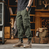 Riolio Joggers Cargo Pants Men Casual Multi Pocket Male Trousers Sweatpants Streetwear Techwear Tactical Track Black Pants Men