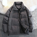 Riolio Comfortable Coat Men's Parkas Winter  Down Cotton Jacket High Quality New Solid Color Casual Youth Warm Full Zipper Top