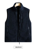 Riolio Outdoor Sleeveless Coats Vests Male Warm Cotton Waistcoat Autumn Jackets Thick Vests Man Classic  Lamb Cashmere Men Fleece Vest