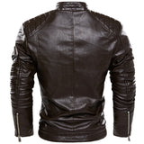 Riolio Men Outerwear Leather Moto Jacket Trend Brand Men's New Clothing Men Fashion Leather Jacket Streetwear Blazer Casual Jackets
