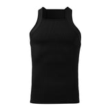 Riolio Men Fashion Tank Tops Solid Color O-neck Sleeveless Skinny Gym Streetwear Casual Vests Party Men Luxury Clothing S-4XL