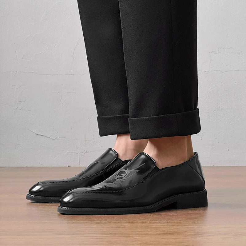 Riolio Brand design men's derby shoes Moccasins men's loafers thick soled casual men's social formal shoes