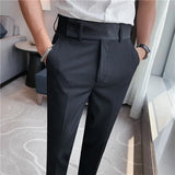 Riolio Wedding Dress Pants for Men Business Suit Pant Casual Slim Formal Pants Pantalon Costume Men Suit Trousers Plus size 29-36