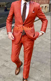 Riolio Men's Suit   Handsome Casual 2 Piece Suit For Men Wedding Tuxedos Notched Lapel Groomsmen  Business  Prom Blazer