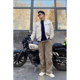 Riolio Summer Casual Pants Men Fashion Black Straight Pants Men Streetwear Hip-hop Loose Cargo Pants Mens Joggers Trousers M-3XL