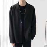 Riolio Male Elegant Casual Blazer Jacket Spring Autumn Versatile Loose Black Casual Jacket American 2025 New High Street Men's Suit
